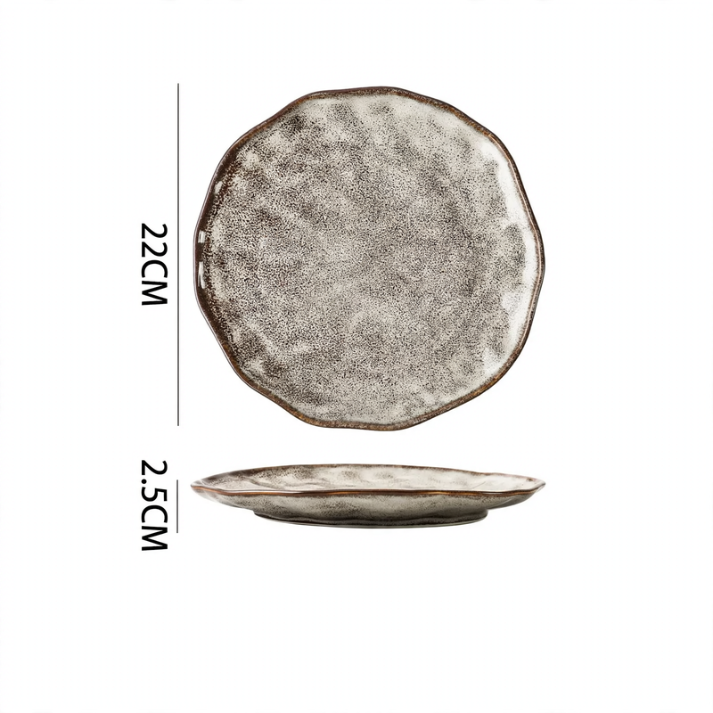 Vintage ceramic dish set, rustic design