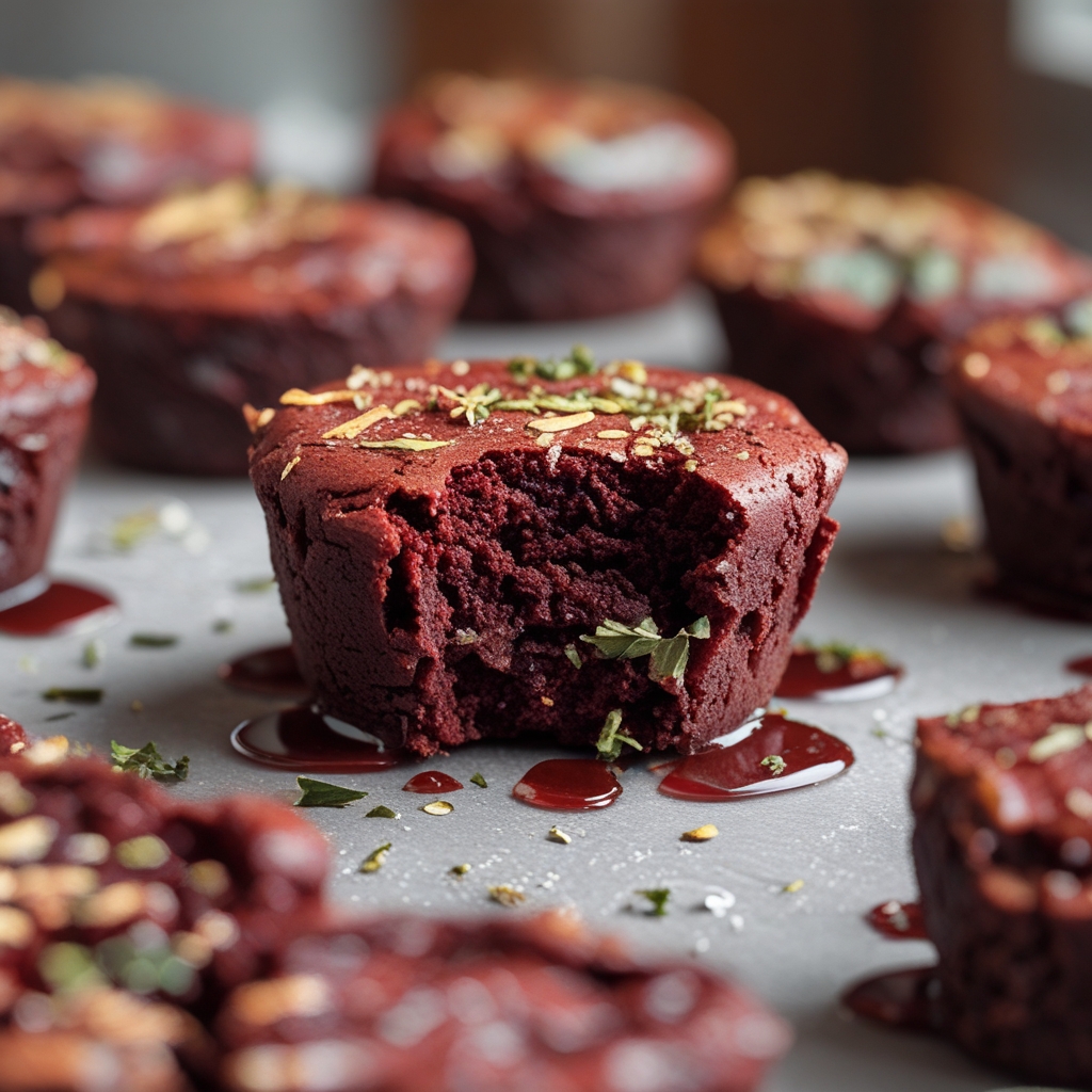 Sweet Red Velvet Brownie Bites - Easy Homemade Dessert Treats finished