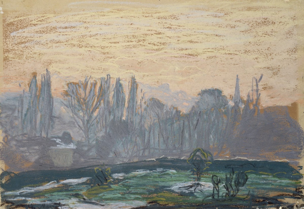 Winter Landscape with Evening Sky ca 1870  1880