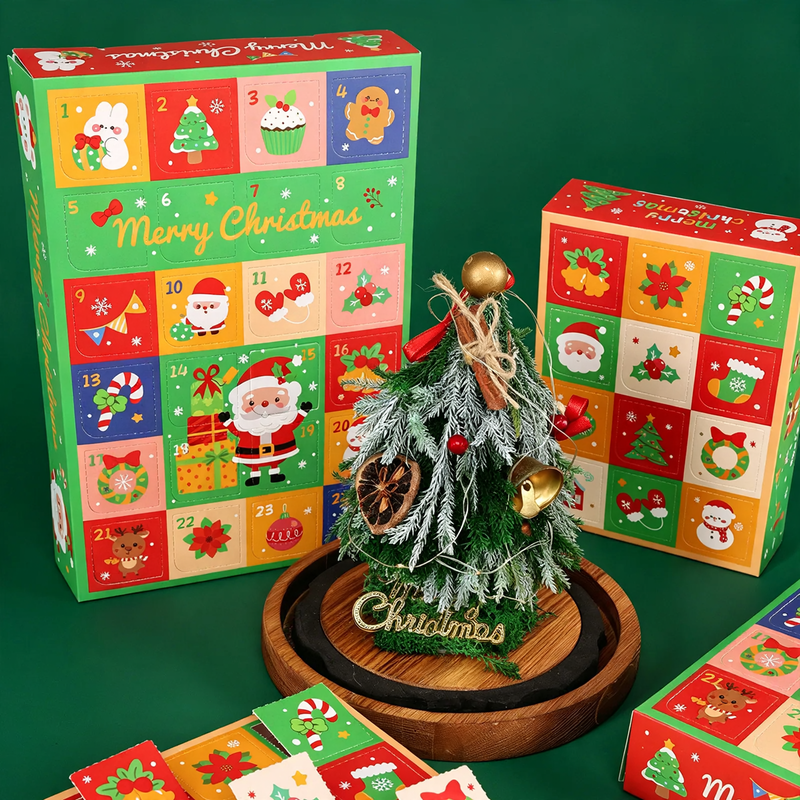 Christmas Countdown Gift Box made of cardboard