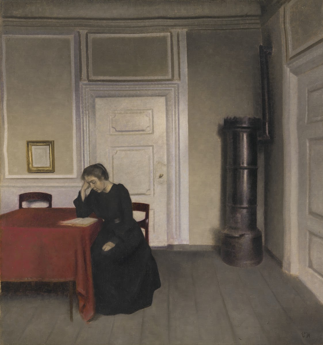A Room in the Artists Home in Strandgade Copenhagen with the Artists Wife 1902