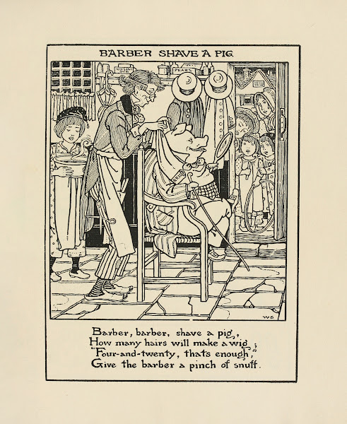 Barber shave a pig 1895