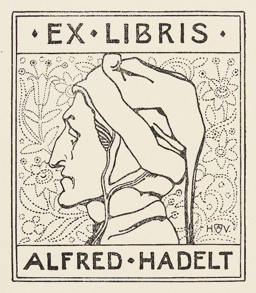 Bookplate of Alfred Hadelt 1908