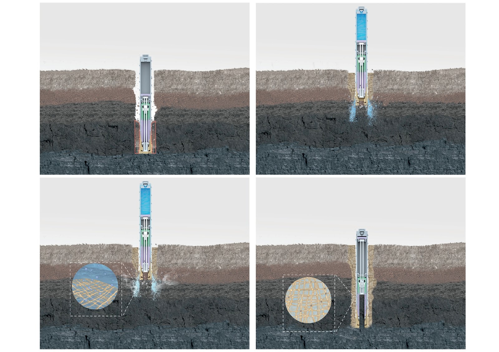 Borehole reinforcement based on polymer materials induced by liquid-gas phase transition in simulating lunar coring