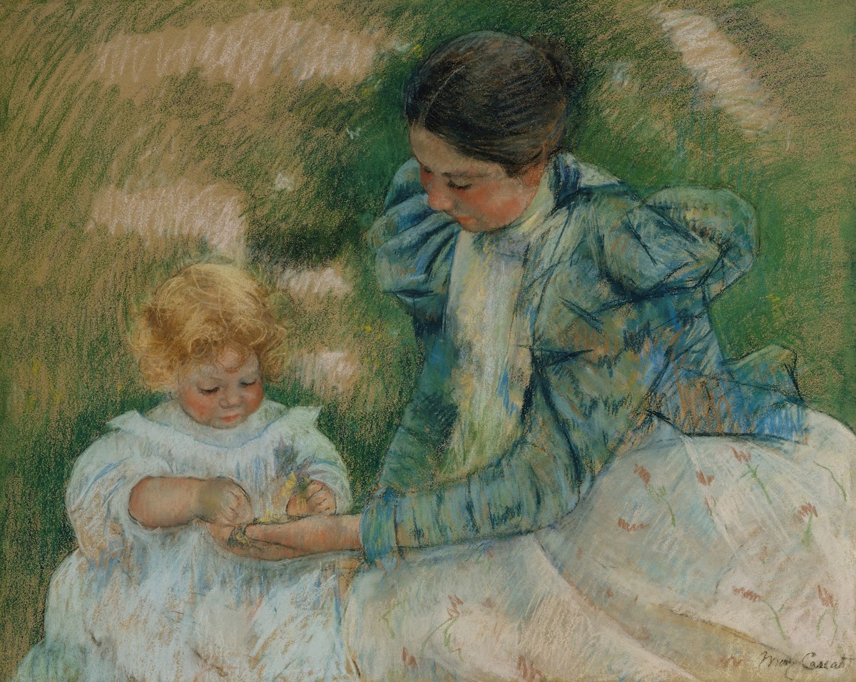 Mother Playing with Child circa 1897