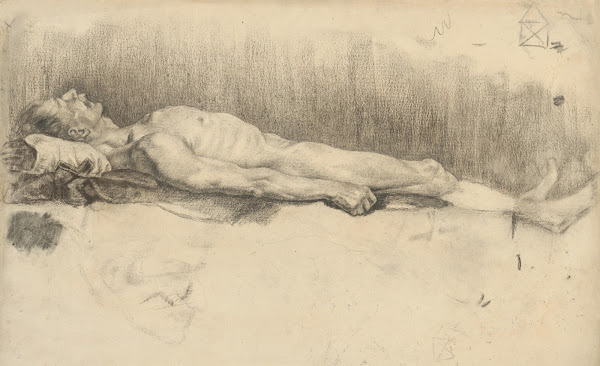 Štúdia ležiaceho mužského aktu 18881893