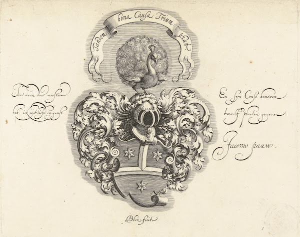 Wapenschild van Jacomo Pauw Tandem bona Causa Trium phat 1615