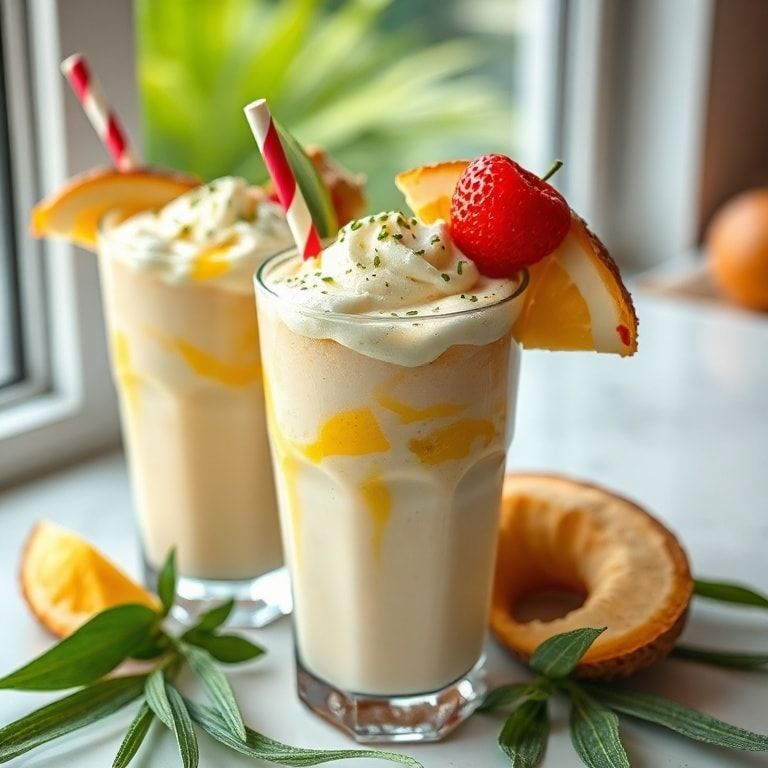 Tropical Pina Colada Milkshakes for a Blissful Summer Treat – Easy & Homemade Refreshment