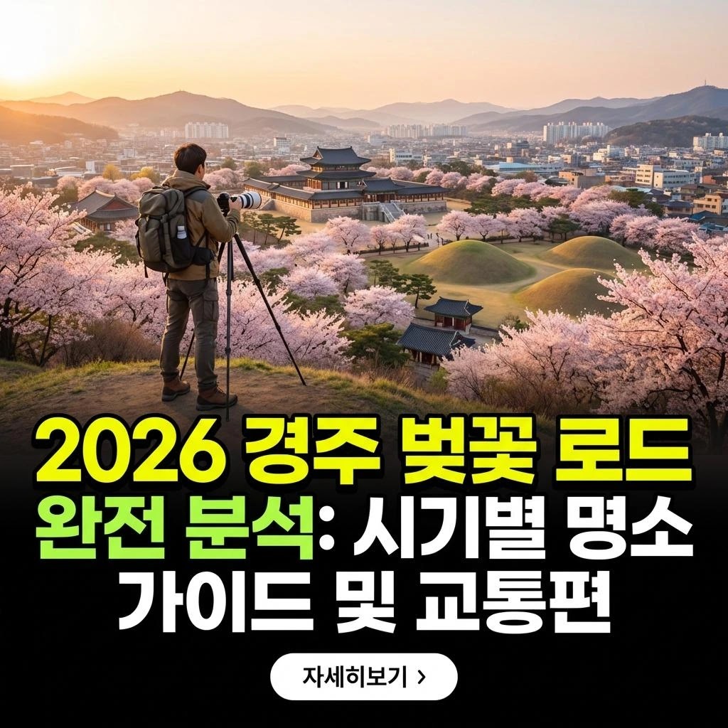 2026 경주 벚꽃 로드 완전 분석: 시기별 명소 가이드 및 교통편