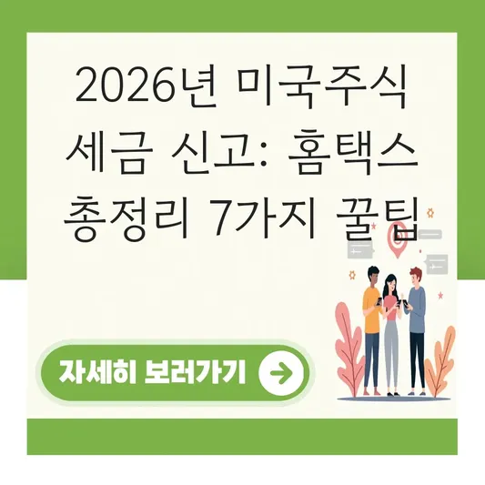 2026년 5월 미국주식 세금 신고 기간 및 홈택스 자진 신고 방법 총정리 대표 이미지