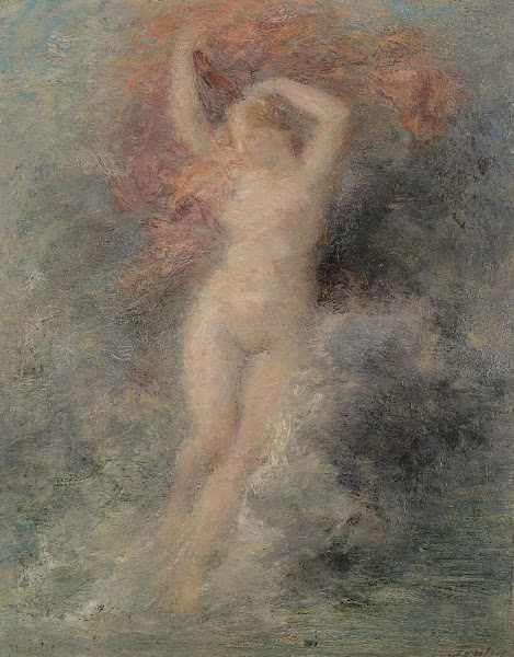Venus Selevant Au Dessus De La Mer