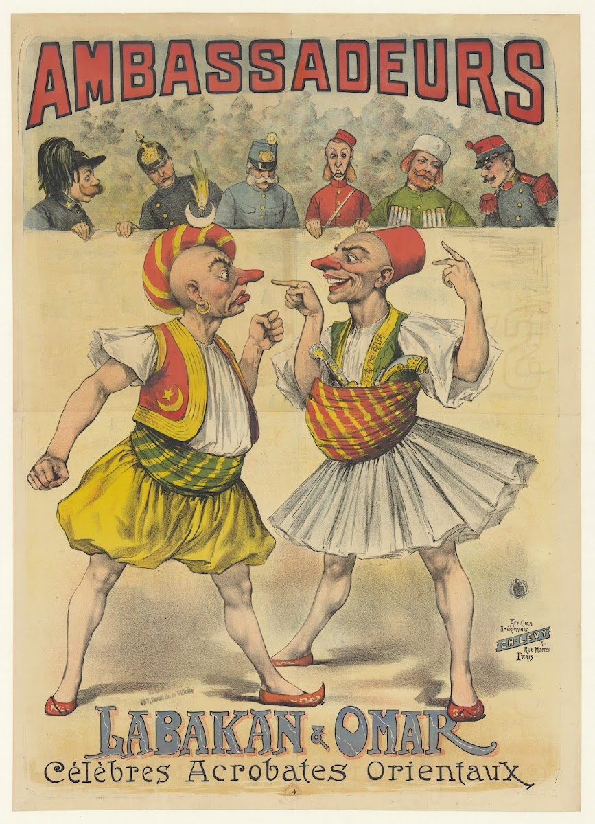Ambassadeurs Labakan  Omar célèbres acrobates orientaux 1895