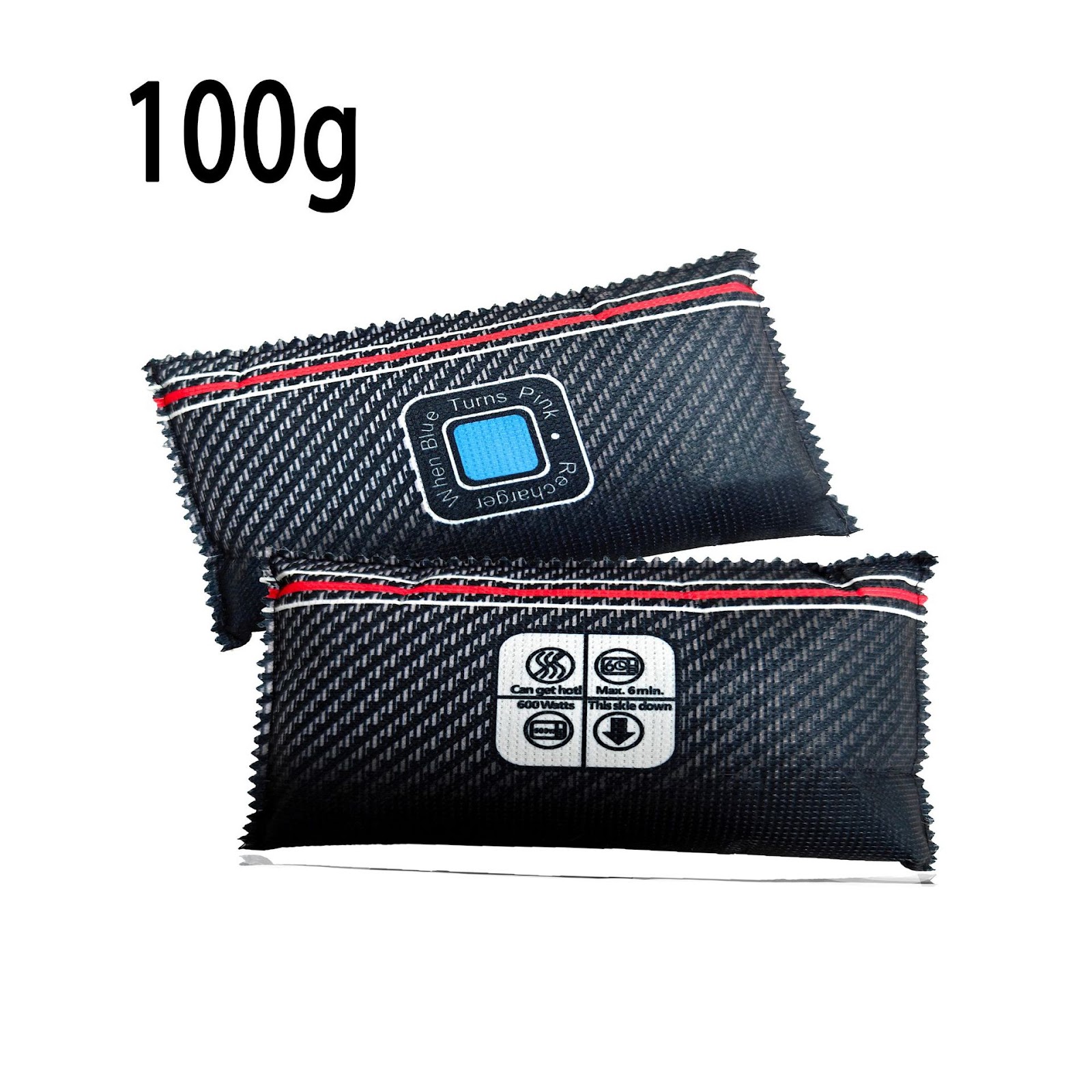 Reusable dehumidifying bag with color-changing silica gel