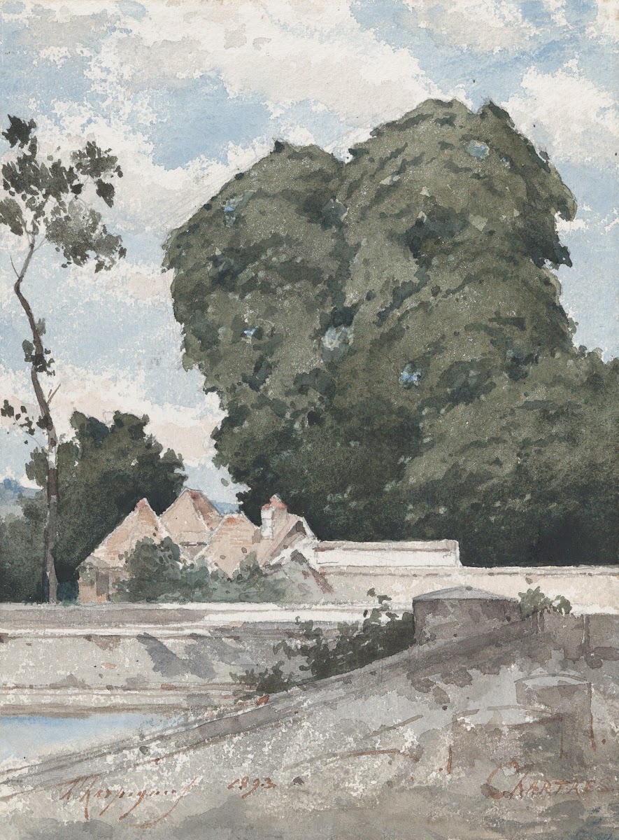 View from the Ramparts at Chartres 1893