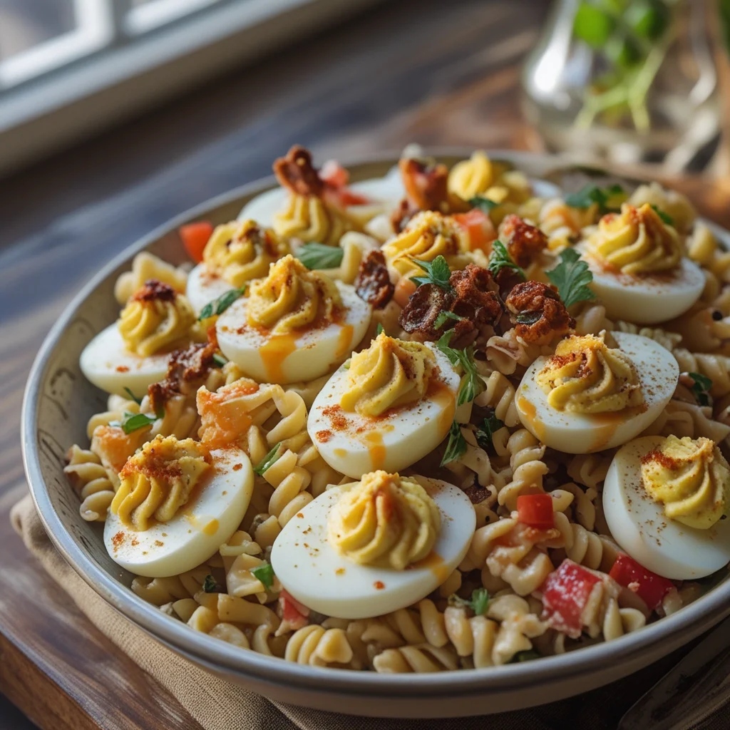 Deviled Egg Pasta Salad Recipe – Easy, Creamy, and Family-Friendly finished