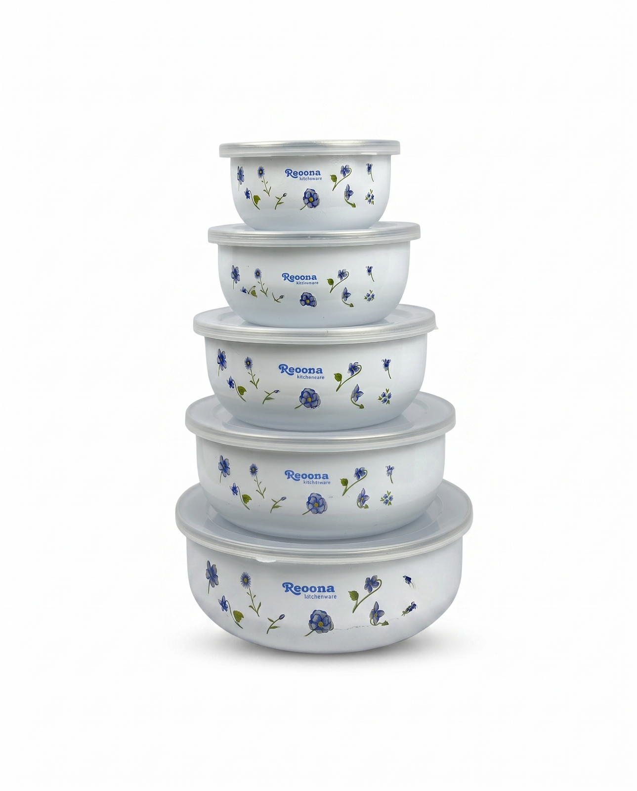 Recipiente En Peltre Con Tapa Plastica X 5Pcs 10/12/14/16/18Cm -240/440/740/1000/1500Ml — imagen 1