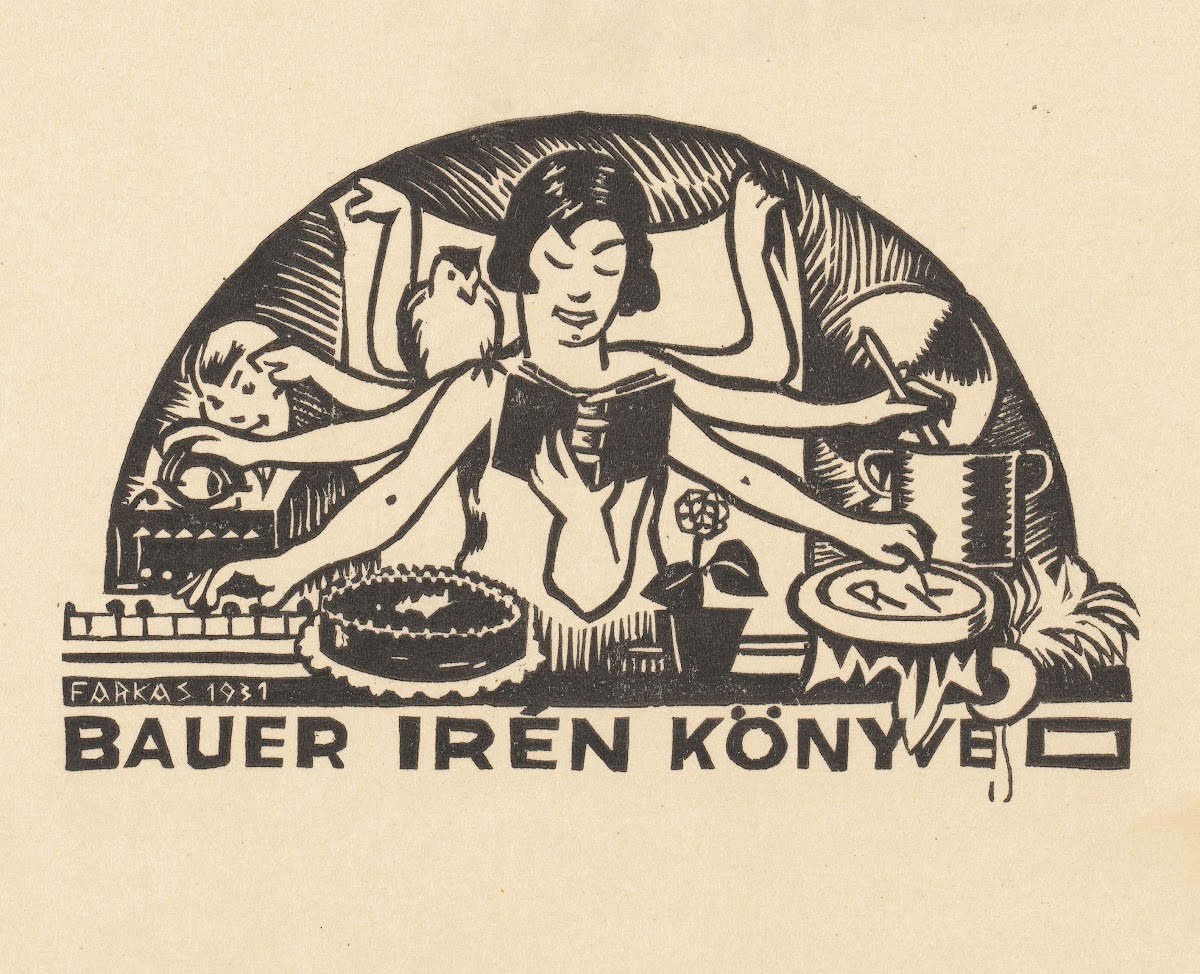 Ex libris van Irén Bauer 1931