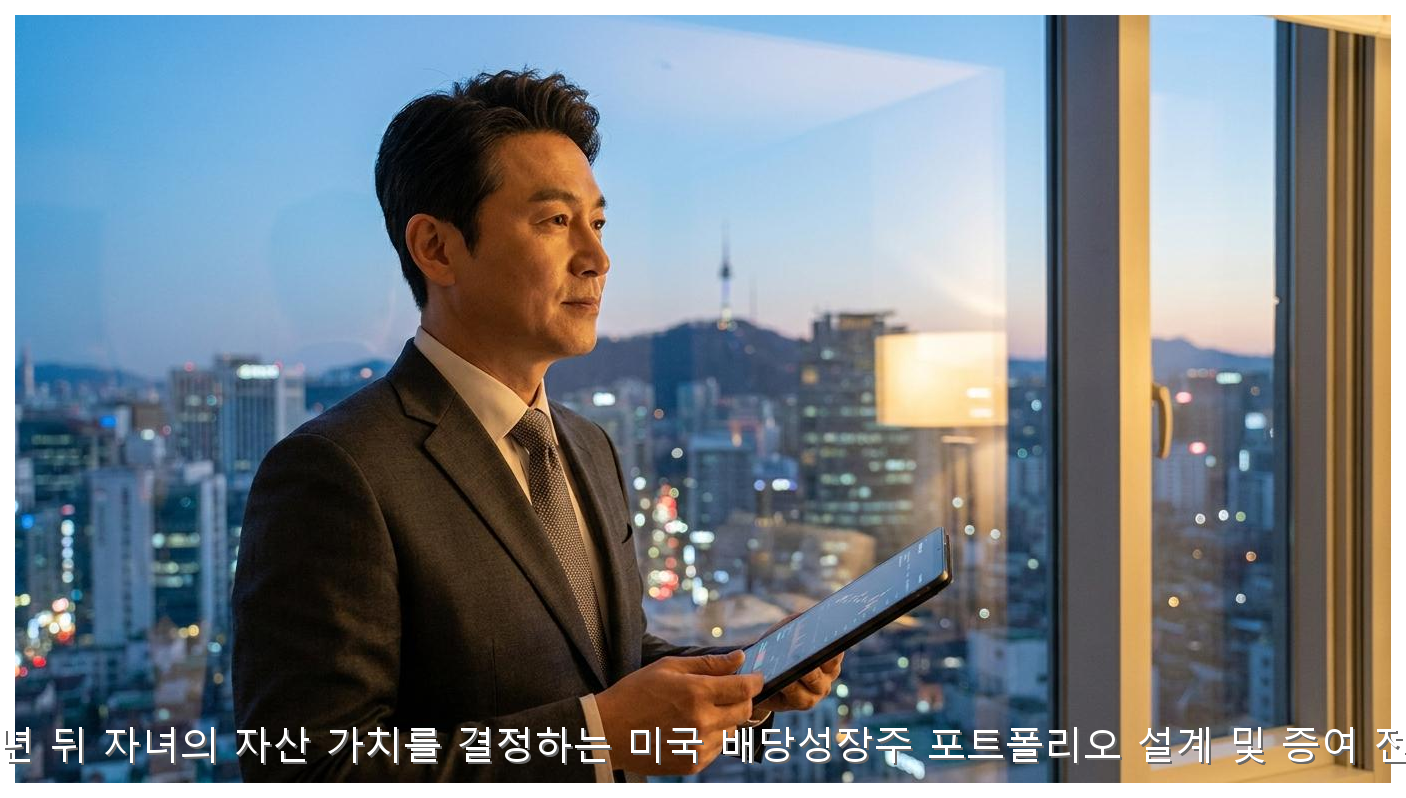 20년 뒤 자녀의 자산 가치를 결정하는 미국 배당성장주 포트폴리오 설계 및 증여 전략 핵심 안내 및 분석 인포그래픽 (3)