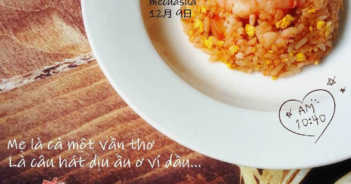 Cơm chiên tôm rau củ