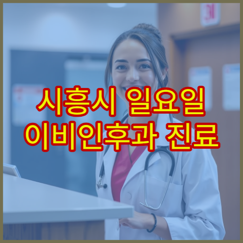 시흥시 일요일 이비인후과 진료 병원 비염·중이염 치료 가능