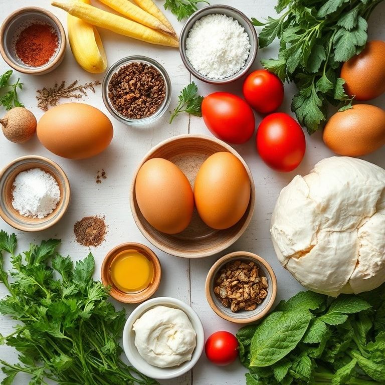 Ingredients for Traditional Italian Easter Bread with Colorful Eggs Delight: Easy Homemade Celebration Bread