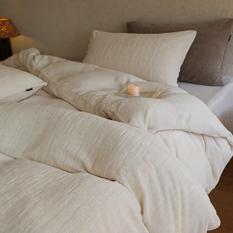 Milk fiber bedding, 4-piece, thickened, autumn/winter