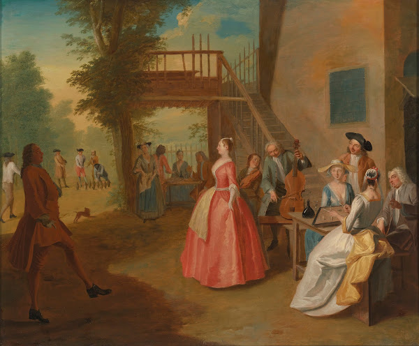 A Dancing Couple In An Outdoor Musical Party