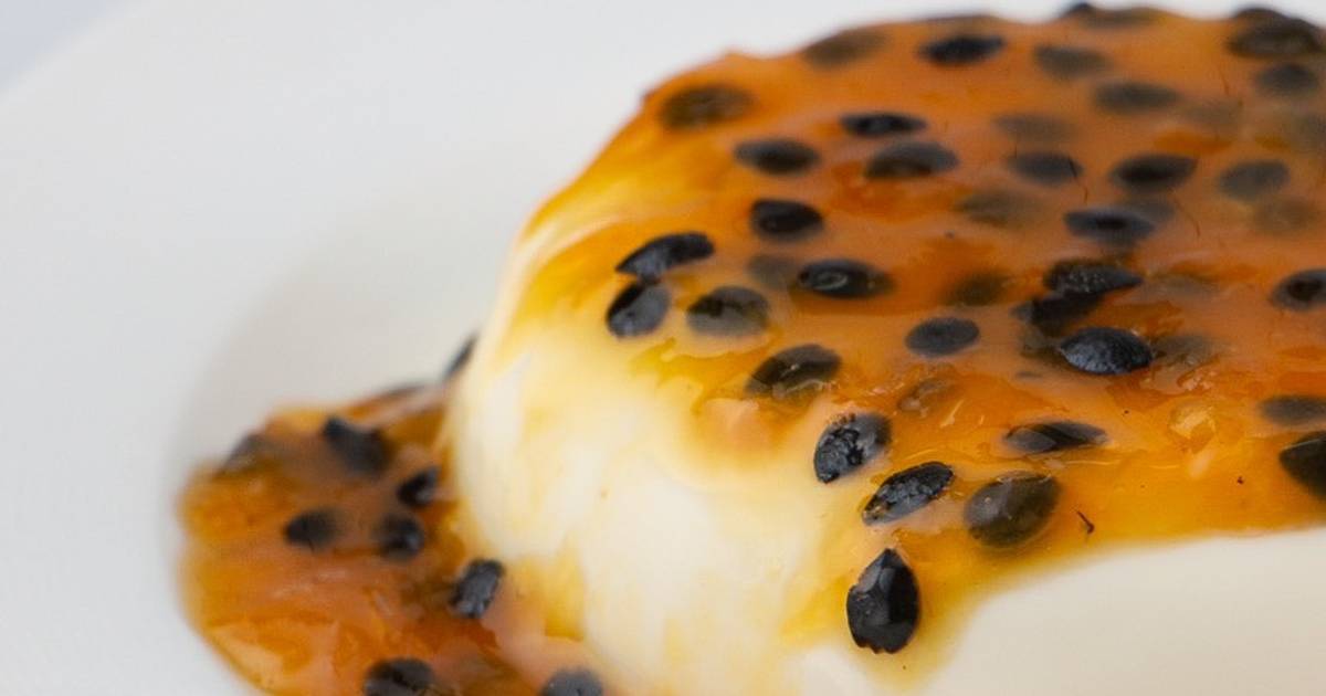 Panna Cotta with Passion Fruit Sauce