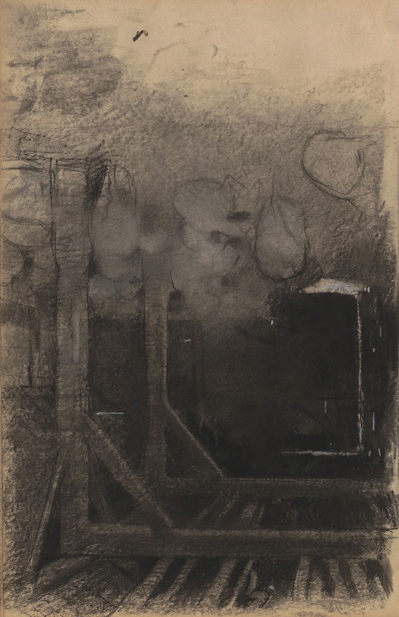 Interieur van een schaapskooi 1884 1887