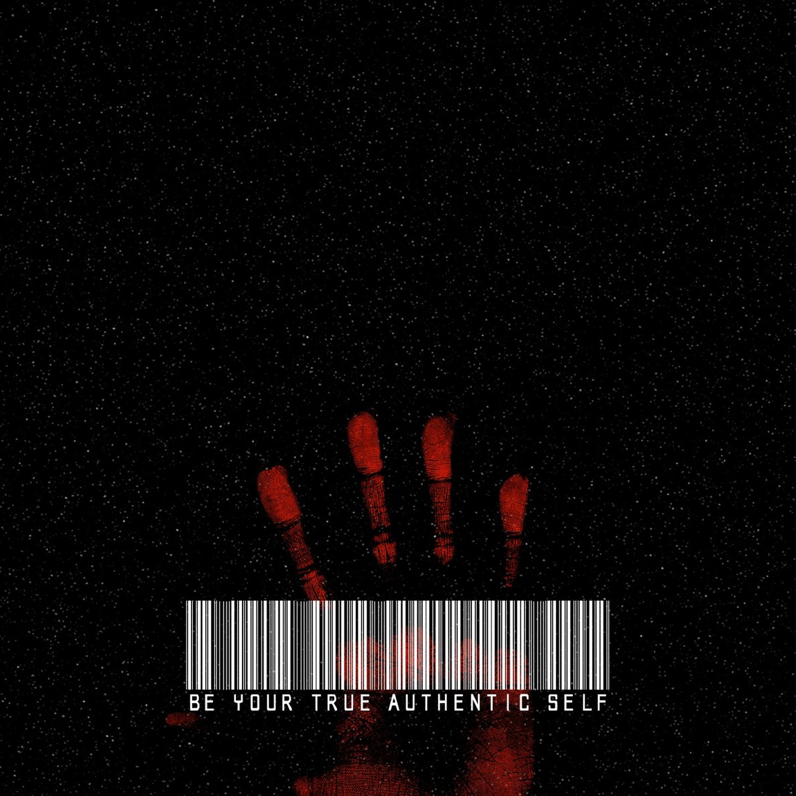 Download Dark Aesthetic, Handprint, Barcode, Motivation Full HD iPhone