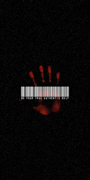 Dark Aesthetic, Handprint, Barcode, Motivation Full HD iPhone Wallpaper Background
