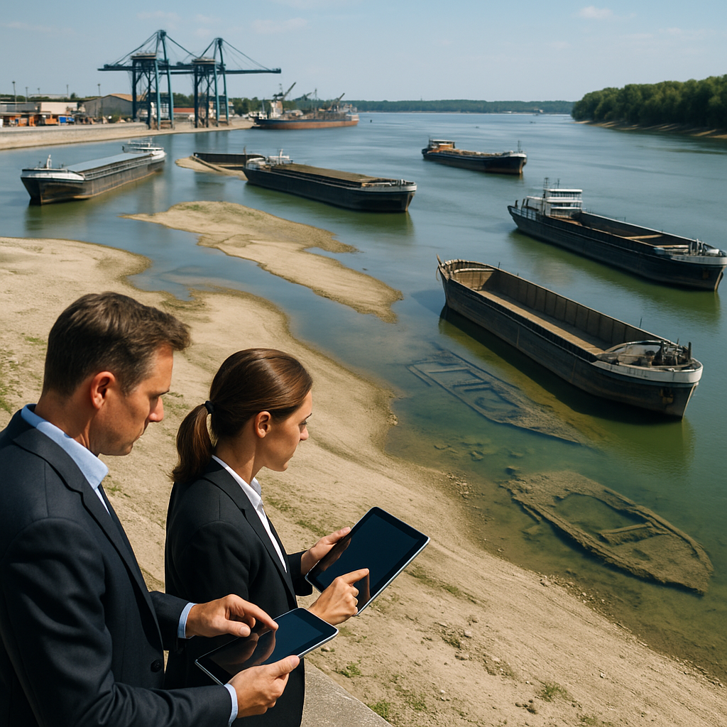 Impacto del Nivel Históricamente Bajo del Río Danubio en la Gestión de Recursos y Logística Empresarial