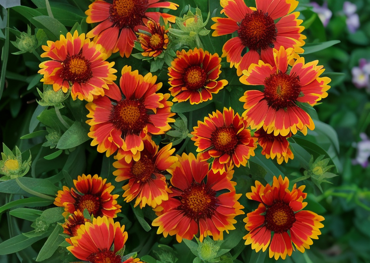 Gaillardia aristata 'Kobold' in piena fioritura, colori vivaci nel giardino