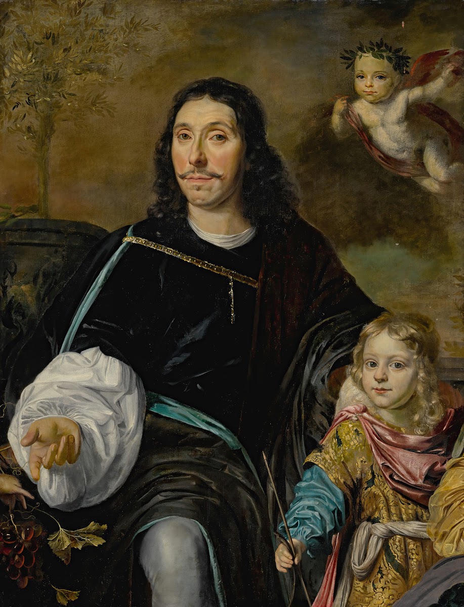 Portrait of a gentleman and ayoung boy
