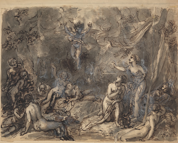 Study of Nude Figures in a Wooded Area