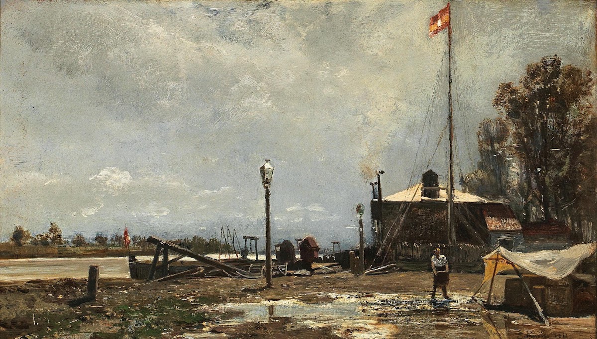 Steamboat Station on the Danube near Kaisermühlen 1871