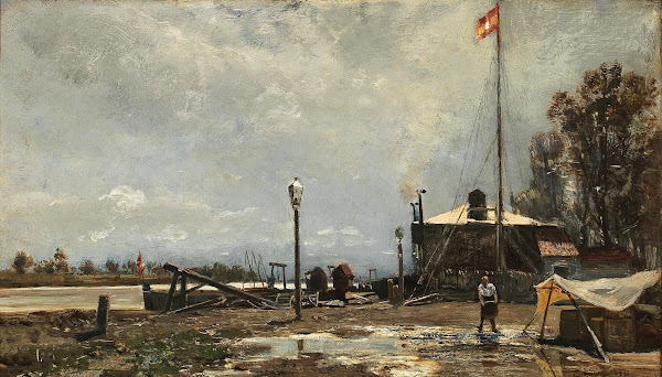 Steamboat Station on the Danube near Kaisermühlen 1871