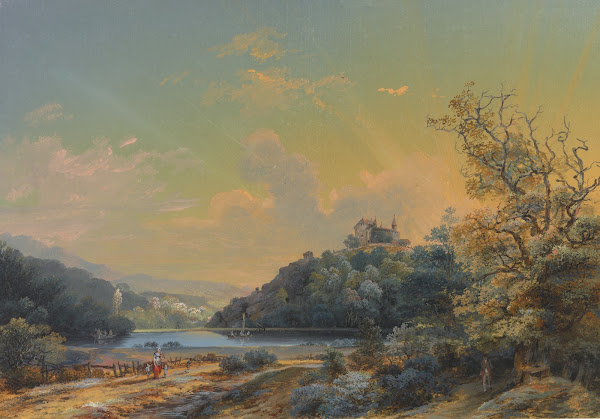 Vue de la Solitude Romantique Près dArlesheim dans lEvêché de Bâle
