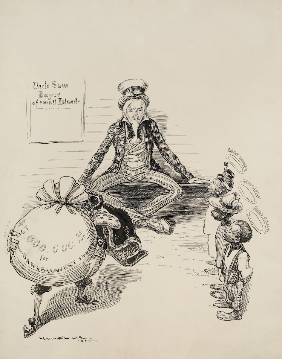 Uncle Sam Buyer of Small Islands 1902