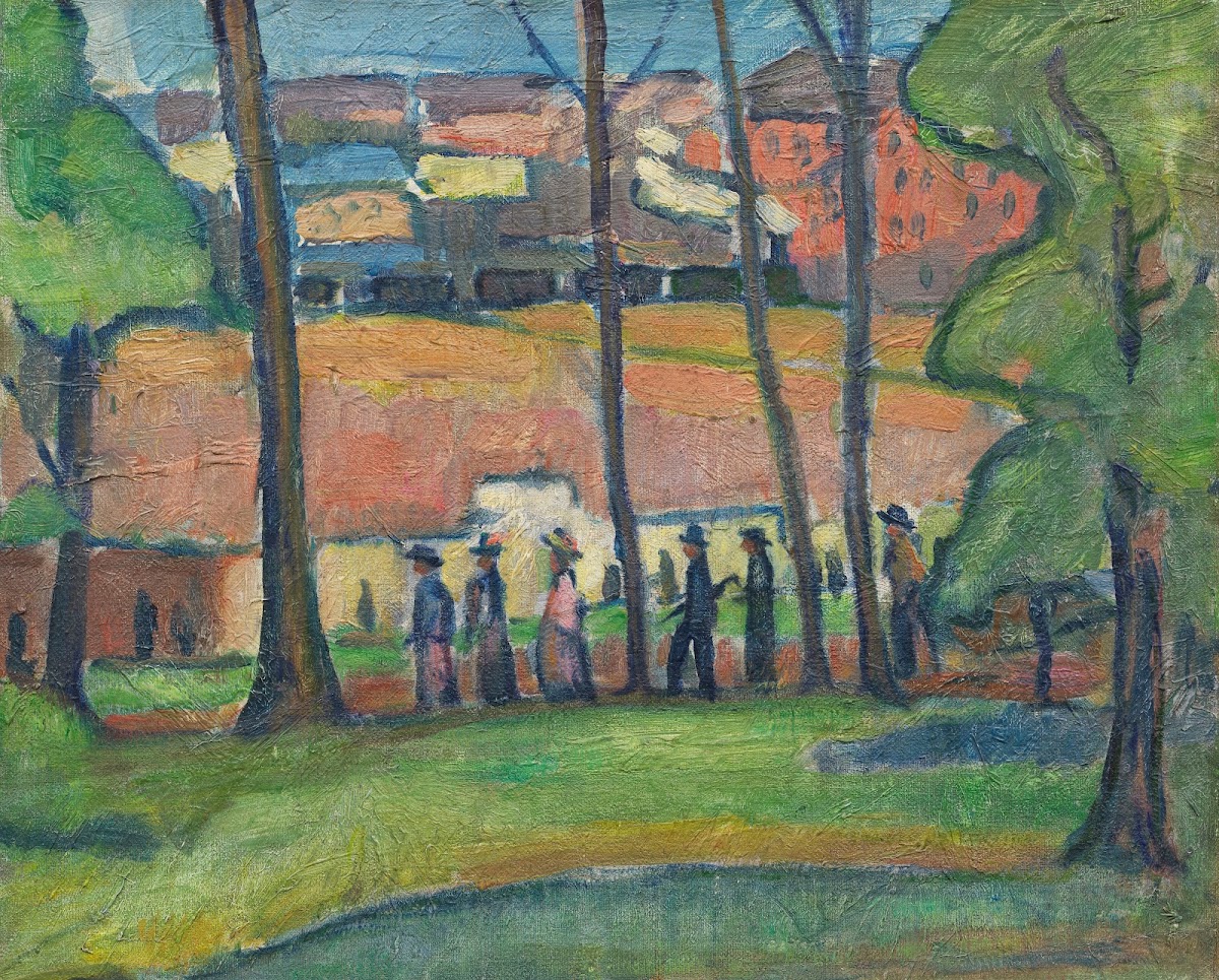 Spaziergang an der Eisenbahn 1912
