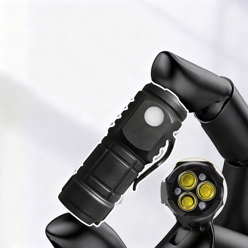 LED flashlight, rechargeable, 13–29 cm