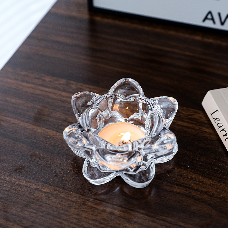 Glass candle tray in European style