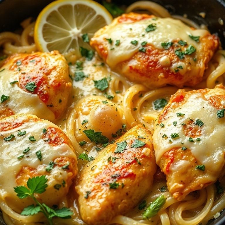 Easy Lemon Garlic Chicken Parmesan Skillet Recipe: Quick & Homemade Dinner