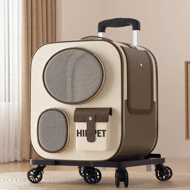 Transport box for pets with wheels
