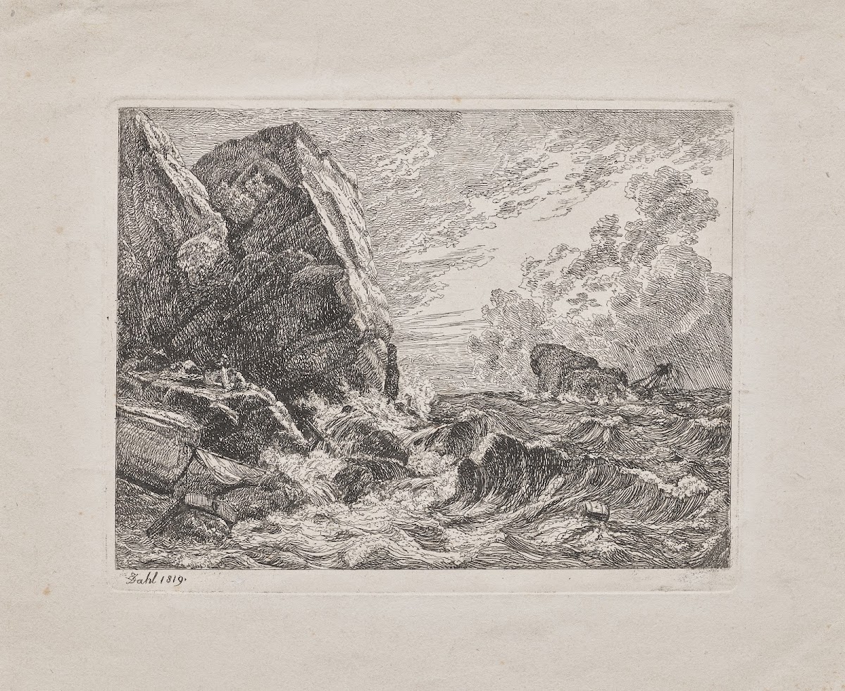 Norwegian Seacoast During a Storm 1819