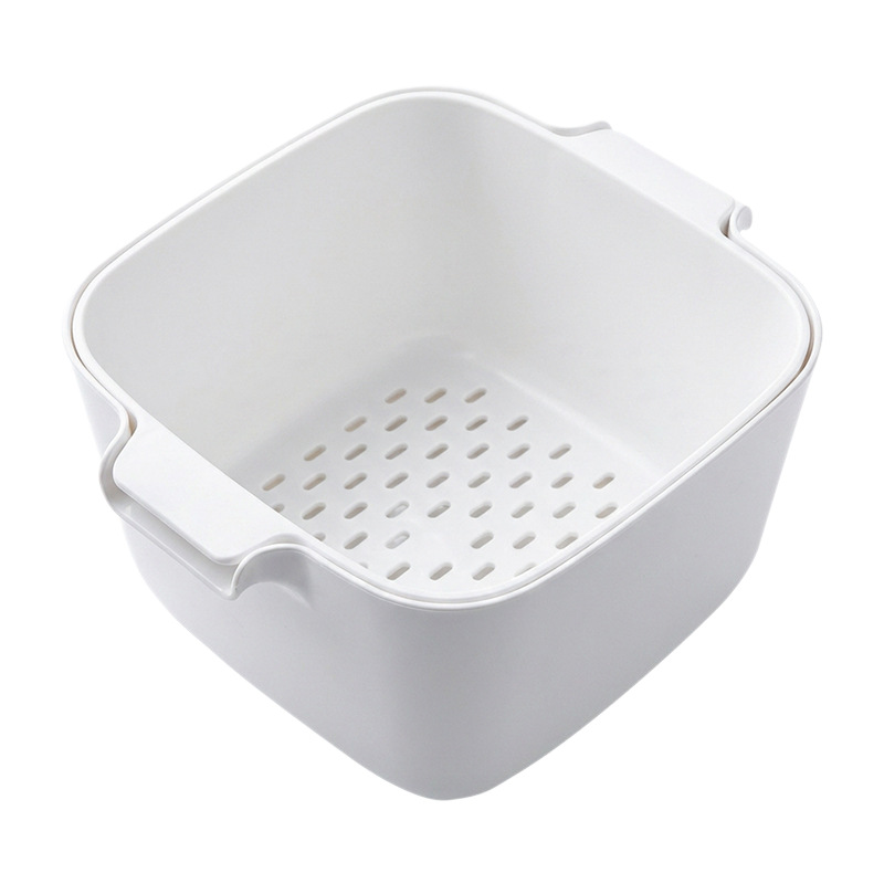Double Sieve Washing Basket with Draining Bowl
