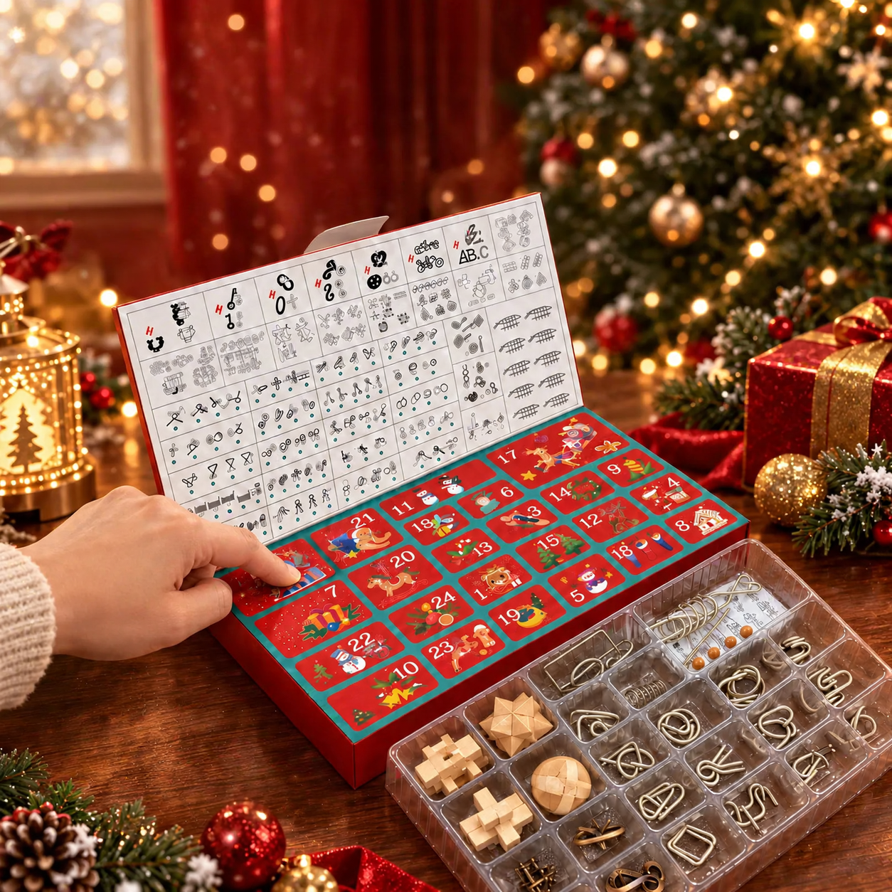 Adventskalender mit 24 Geduldsspielen und Knobelaufgaben