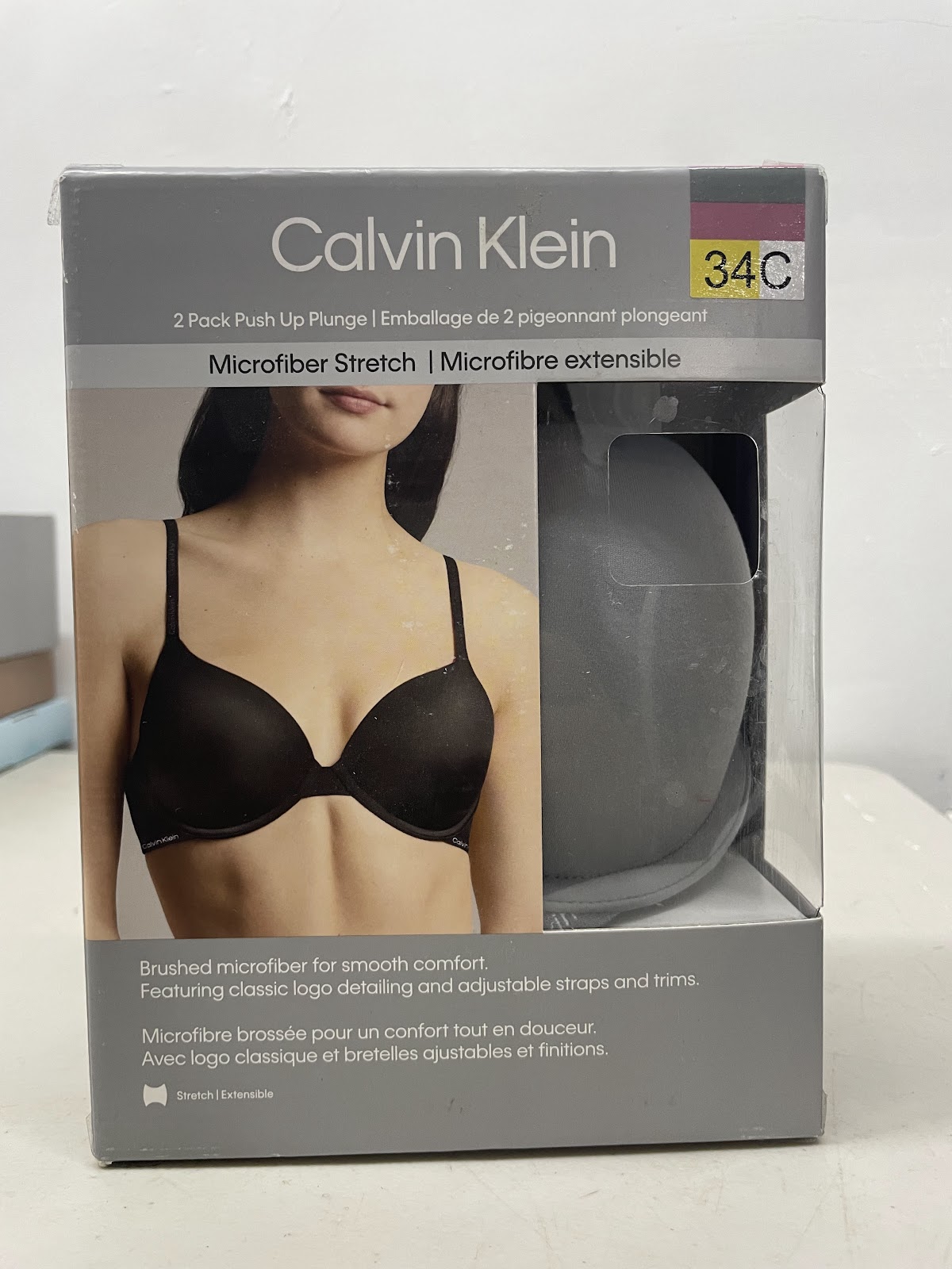 CK Bra 2pack Grey Pink 34C #2059