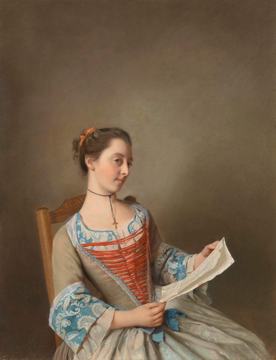 La liseuse Portrait of Susanna Lewis seated 1755