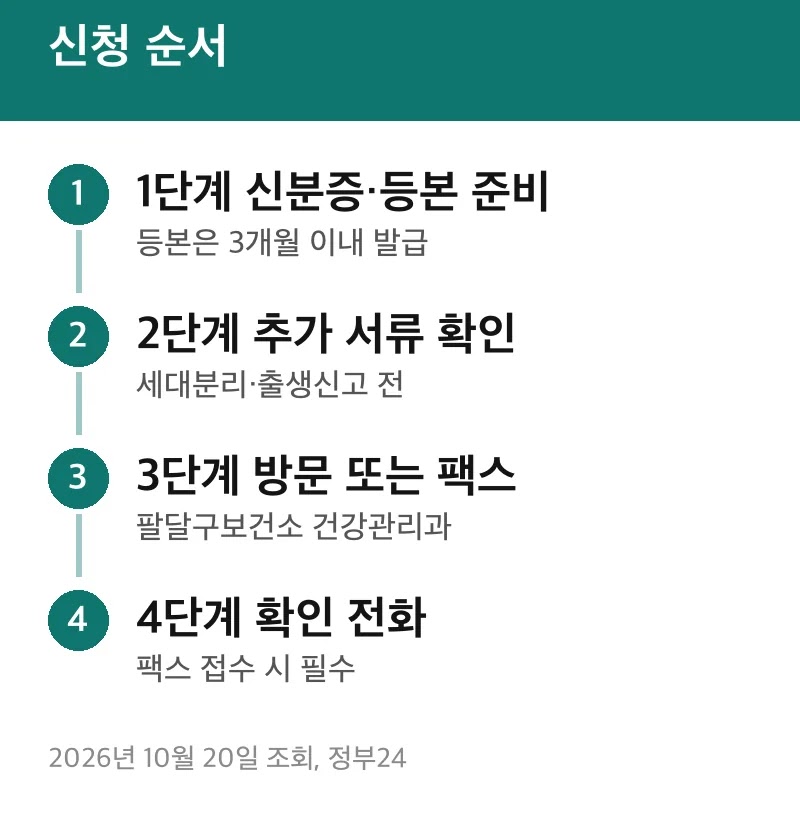 신청 순서
